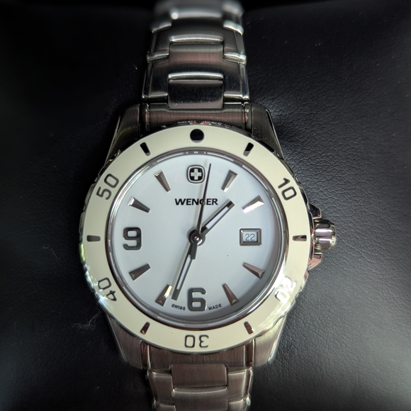 Wenger Stainless Steel Watch with White Dial - Picture 1 of 3